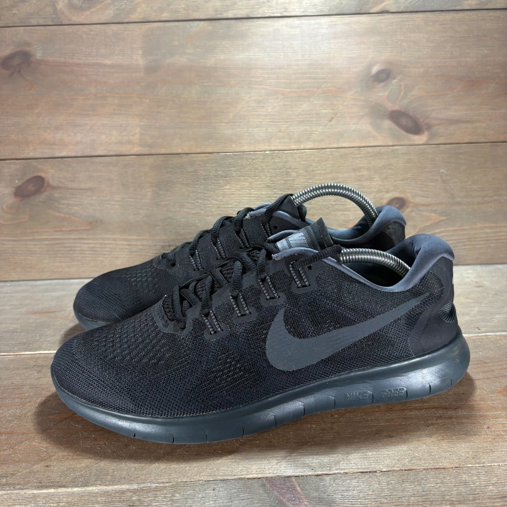 Nike Free RN 2017 Mens size 8 shoes Black Mesh Lace Up Running sneakers